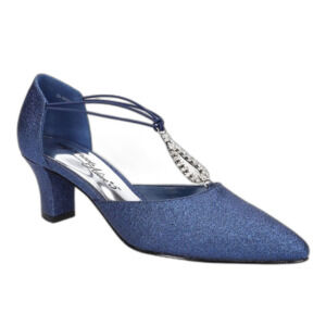 New Womens Blue Glitter Easy Street Moonlight Dance Flex Dress Shoes Size 7 Wide